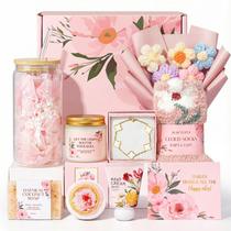 Cesta de Presente Suhctuptx Kit de Autocuidado com 9 Peças e Rosas Cesta de Presente Suhctuptx Kit de Autocuidado com 9 Peças e Rosas