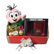 Cesta de Presente Turma da Mônica Cebolinha com Caneca Te Amo