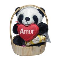 Cesta de Presente Urso Amor e Chocolate