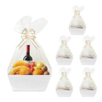 Cesta de presente Worown White Cardboard 25 x 20 x 11,5 cm, pacote com 6 Cesta de presente Worown White Cardboard 25 x 20 x 11,5 cm, pacote com 6