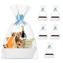 Cesta de presente Xniseng pacote com 5 Papelão vazio 25x21,5x9cm com laços Cesta de presente Xniseng pacote com 5 Papelão vazio 25x21,5x9cm com laços