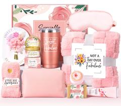 Cesta de presentes de spa Frerdui Presentes de aniversário para mulheres com cobertor