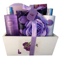 Cesta de presentes de spa LOVESTEE Lavender Fragrance com gel de banho Cesta de presentes de spa LOVESTEE Lavender Fragrance com gel de banho