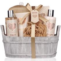 Cesta de presentes de spa LOVESTEE Vanilla Fragrance com conjunto de banho e corpo