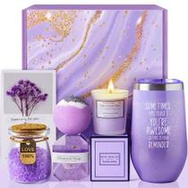 Cesta de Presentes LE CADEAU Lavender Spa - Com Copo e Vela