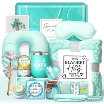 Cesta de presentes LUCOTIYA Birthday para mulheres com cobertor e conjunto de spa