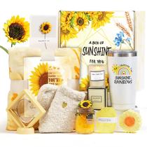 Cesta de presentes Mikimoony Sunshine para mulheres com presentes de spa, 10 unidades Cesta de presentes Mikimoony Sunshine para mulheres com presentes de spa, 10 unidades