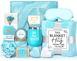 Cesta de presentes Suhctuptx Ocean Relaxing Spa com cobertor de flanela Cesta de presentes Suhctuptx Ocean Relaxing Spa com cobertor de flanela