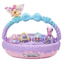 Cesta de primavera familiar Toy Hatchimals ColleggTibles com 6 coelhinhos Cesta de primavera familiar Toy Hatchimals ColleggTibles com 6 coelhinhos