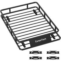 Cesta de Rack de Teto CursorTech 51" x 36" Resistente, Capacidade 136 kg, Aço, Suporte de Bagagem para SUV, Caminhonete e Carro Viagem e Camping Cesta de Rack de Teto CursorTech 51" x 36" Resistente, Capacidade 136 kg, Aço, Suporte de Bagagem para SUV, Caminhonete e Carro Viagem e Camping