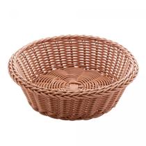 Cesta de Rattan de Plástico Redonda 21x7cm Lyor Cesta de Rattan de Plástico Redonda 21x7cm Lyor