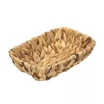 Cesta De Rattan Decorativa Retangular 23X15X6Cm