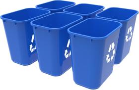 Cesta de reciclagem Storex Medium Blue 28L, caixa com 6