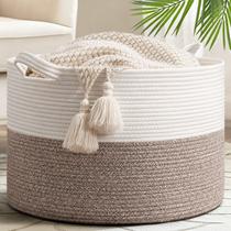 Cesta de Ropa Goodpick de Cuerda de Algodón 50x50x32 cm