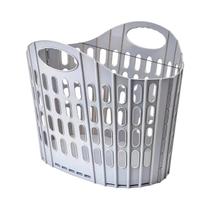 Cesta De Roupa Dobrável Boêmia Leve E Respirável Em Plástico Com Design Retangular E Alça