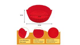 Cesta de silicone reutilizável para cozinha air fryer e forno