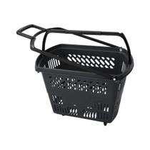 Cesta De Supermercado Com Rodinhas Plastica Lf0205 Preto - Semaza
