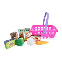 Cesta De Supermercado Infantil Com Frutas Realistas - Bs Toys