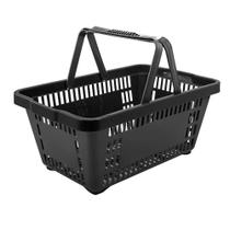 Cesta De Supermercado Plastica Preta - Semaza