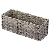 Cesta de suporte de papel higiênico MDesign Rustic Farmhouse Grey