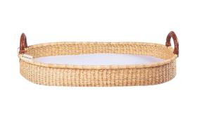Cesta de Troca para Bebê com Design Duplo, Forro e Lençol