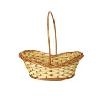 Cesta de Vime Modelo Canoa com Palha