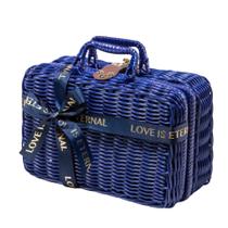 Cesta de vime tecida de luxo Klein B 22x17x11 cm com alça Cesta de vime tecida de luxo Klein B 22x17x11 cm com alça
