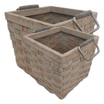 Cesta Decorativa de Bambu - 2 Peças