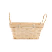 Cesta Decorativa de Bambu Retangular com alça - 18cm - 1 unidade - Cromus - Rizzo