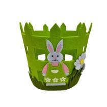 Cesta Decorativa de Páscoa - Coelhinho Verde - 15x17,5cm - 1 unidade - Rizzo Cesta Decorativa de Páscoa - Coelhinho Verde - 15x17,5cm - 1 unidade - Rizzo