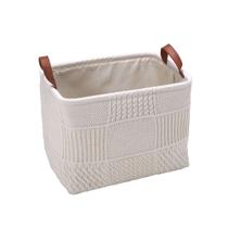 Cesta Decorativa em Poliéster Branco 41cm Cesta Decorativa em Poliéster Branco 41cm
