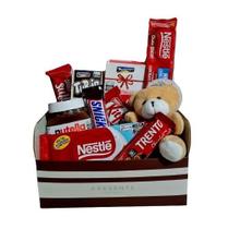 Cesta Dia Dos Namorados, Chocolate Coração Pelúcia