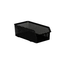 Cesta Empilhavel Organizador Multiuso Preto Cesto Armario