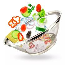 Cesta Escorredor Multiuso Inox Arroz Macarrão Salada Grande Cesta Escorredor Multiuso Inox Arroz Macarrão Salada Grande