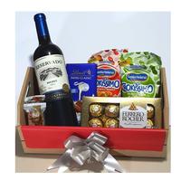 Cesta Especial De Chocolates E Vinho Presente Premium