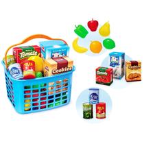 Cesta Feirinha Com Acessórios Mercadinho Infantil - Usual Brinquedos