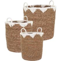 Cesta Fibra Natural 3Pç Cesta Fibra Natural 3Pç