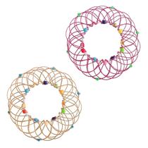 Cesta flexível de descompressão ornamento de anel de ferro mágico de aço macio 2pc