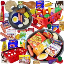 Cesta Frutas Legumes Infantil Piquenique Cestinha 30pçs