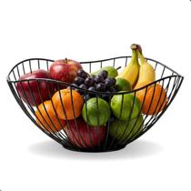 Cesta Fruteira Aramada Organizador Multiuso Preto Cesta Fruteira Aramada Organizador Multiuso Preto