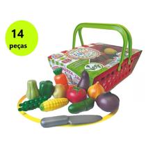 Cesta Infantil de Comidinhas para Brincar de Mercadinho