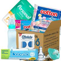 Cesta Kit Encoval Chá de Bebe 09 Itens Marca e Qualidade