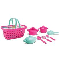 Cesta Kit Panelas Infantis Linda Menina Mamy Cook - Silmar