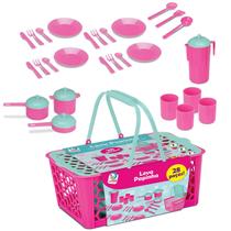 Cesta Leva Papinha Panelinhas Infantil Kit Cozinha Brinquedo Cesta Leva Papinha Panelinhas Infantil Kit Cozinha Brinquedo