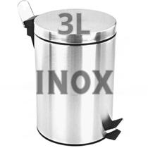 Cesta Lixo Inox C/ Pedal 3 Lts Banheiro Cozinha Escritório