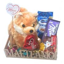 Cesta Mãe Te Amo Cachorrinho Caramelo, Milka