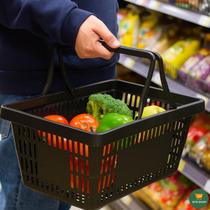 Cesta Mercado Com Alça Plástica Vazada Retangular Cestinha Caixa Plástica Vazada Retangular Preta Organizadora Hortifruti Cesta Empilhável Mercado Cesta Mercado Com Alça Plástica Vazada Retangular Cestinha Caixa Plástica Vazada Retangular Preta Organizadora Hortifruti Cesta Empilhável Mercado