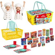 Cesta Mercado Infantil Brinquedo Educativo Comidinhas