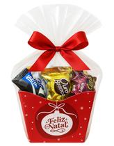 Cesta Mimo de Natal Fim de Ano Lembrancinha Chocolates Lacta