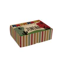 Cesta na Caixa Junina Kraft - 27x19,5x9cm - 1 Unidade - Cromus